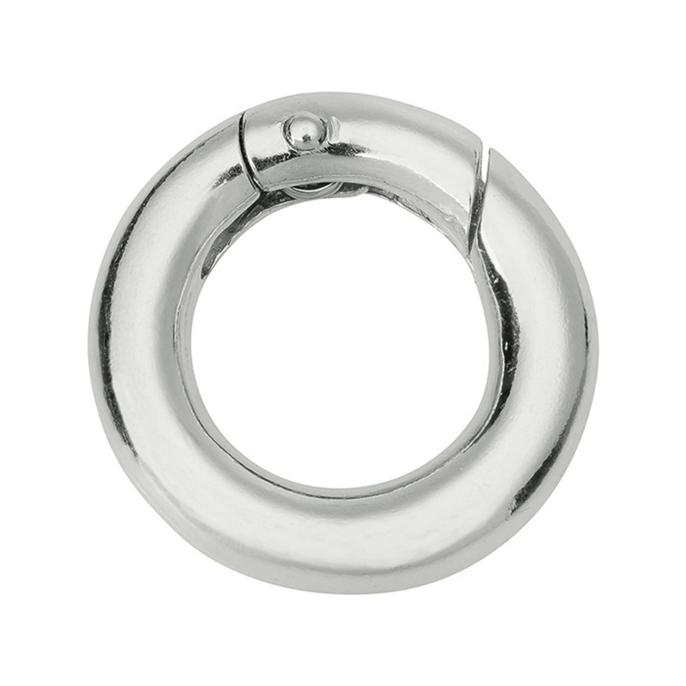 Ringschließe, 925 Ag, 12 x 2,5 mm, mit Feder - 1 Stück